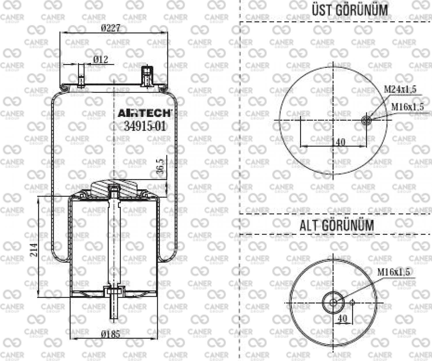 34915-01 K AKTAŞ; RENAULT KIRKAYAK ÇEKİCİ KÖRÜK KOMPLE 